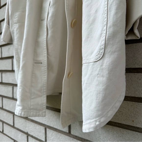 Eileen Fisher Bone Hemp Organic Cotton Jacket Open Front Boxy Fit L/XL - Picture 4 of 12